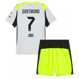 Borussia Dortmund Jobe Bellingham #7 Uit tenue Kids 2025-26 Korte Mouw (+ Korte broeken)